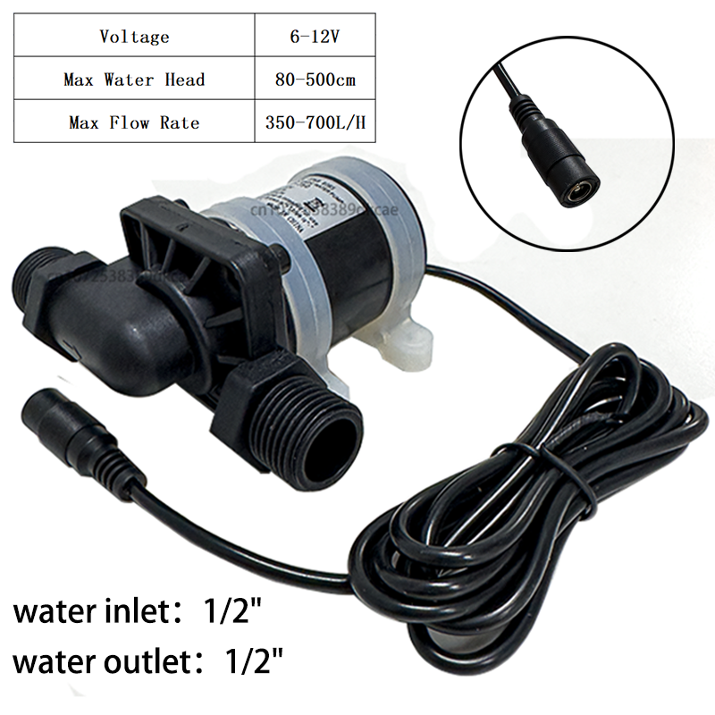 Mini Peristaltic Pump 12V - ปั๊มบูสเตอร์น้ำพุเครื่องทำน้ำอุ่นพลังงานแสงอาทิตย์, ปั๊มน้ำจิ๋ว DC 12V 24V แบบไร้แปรงถ่านขับเคลื่อน4จุดเงียบเป็นพิเศษ