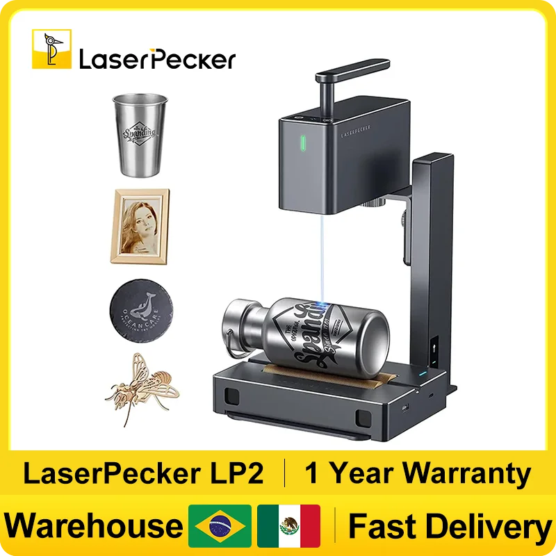 Fiber Laser Marking Machine 30W - LASERPECKER มือถือเลเซอร์แกะสลักแบบพกพาที่มีประสิทธิภาพเลเซอร์แกะสลักเครื่อง 5W Bluetooth CNC DIY