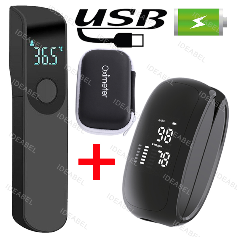 Pulse Oximeter Fingertip Rechargeable - สายคล้องคอสำหรับเครื่องวัดออกซิเจนในเลือดแบบชาร์จไฟได้ เครื่องวัดออกซิเจนปลายนิ้ว เครื่องวัดความอิ่มตัวของออกซิเจนในเลือด หน้าจอ LED ดิจิตอล