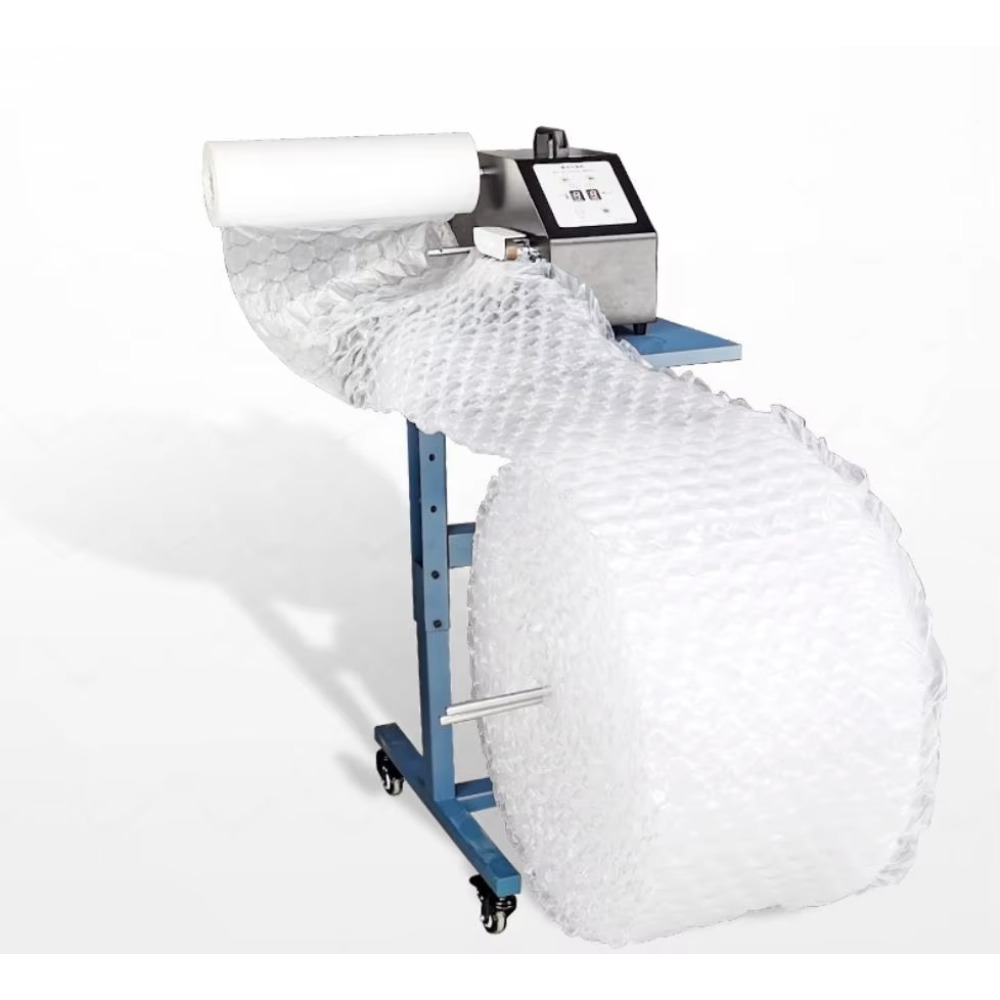 Air Bubble Wrap Roll Packaging - เครื่องทำฟองอากาศแบบม้วนสำหรับบรรจุภัณฑ์ฟิล์มกันกระแทกแบบมีลม ขนาดกว้าง 100 ซม. พร้อมระบบม้วน