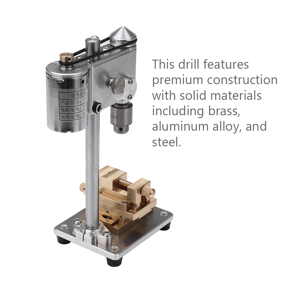 Industrial Tools - สว่านตั้งโต๊ะขนาดเล็ก ไมโครเบนช์ดริล 0.3-4 มม. เครื่องมือซ่อมนาฬิกาความแม่นยำสูง หัวจับ