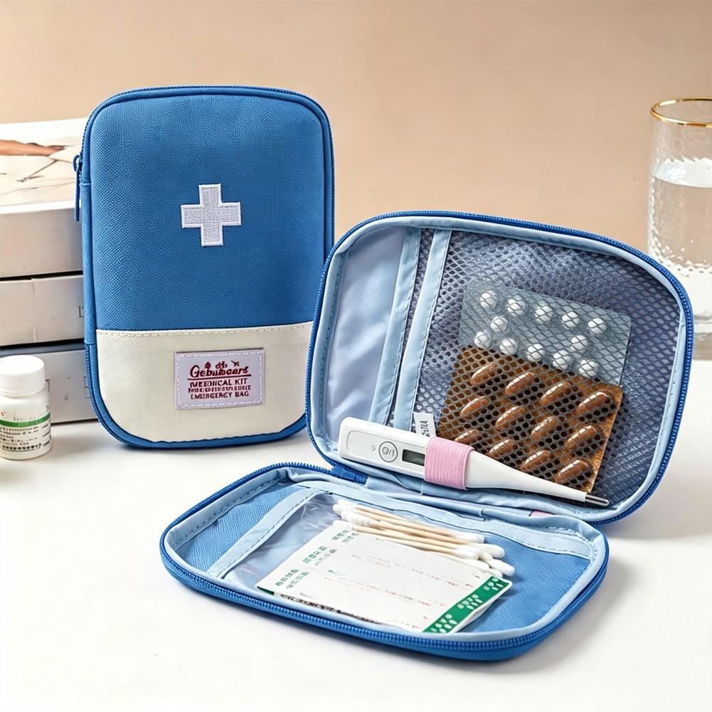 Medical Supplies - กระเป๋าชุดปฐมพยาบาลแบบพกพาความจุขนาดใหญ่ อุปกรณ์จัดเก็บอุปกรณ์การแพทย์ฉุกเฉินสำหรับบ้าน รถยนต์ การเดินทาง แคมป์ปิ้ง และการเอาตัวรอดกลางแจ้ง