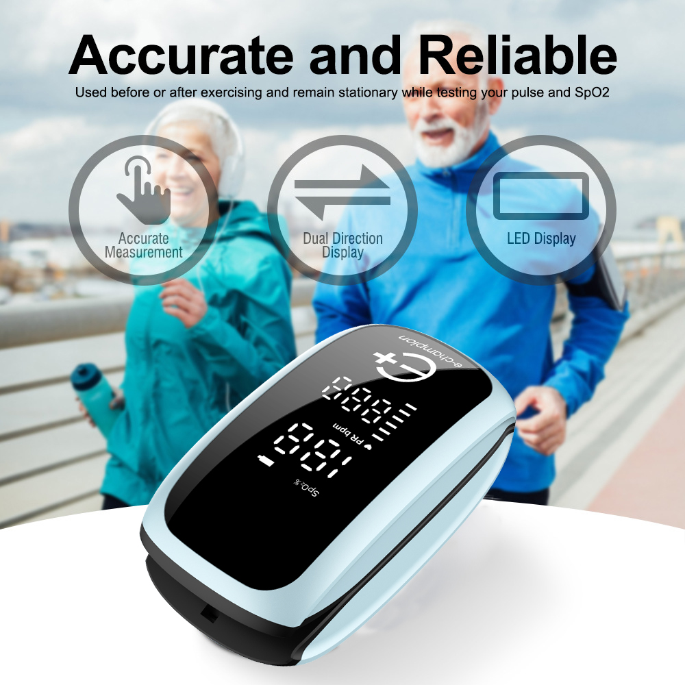 Pulse Oximeter Fingertip Rechargeable - AiQUE ชาร์จทางการแพทย์ดิจิตอลปลายนิ้ว Pulse Oximeter ความอิ่มตัวของออกซิเจนในเลือดเมตรนิ้วมือ SPO2