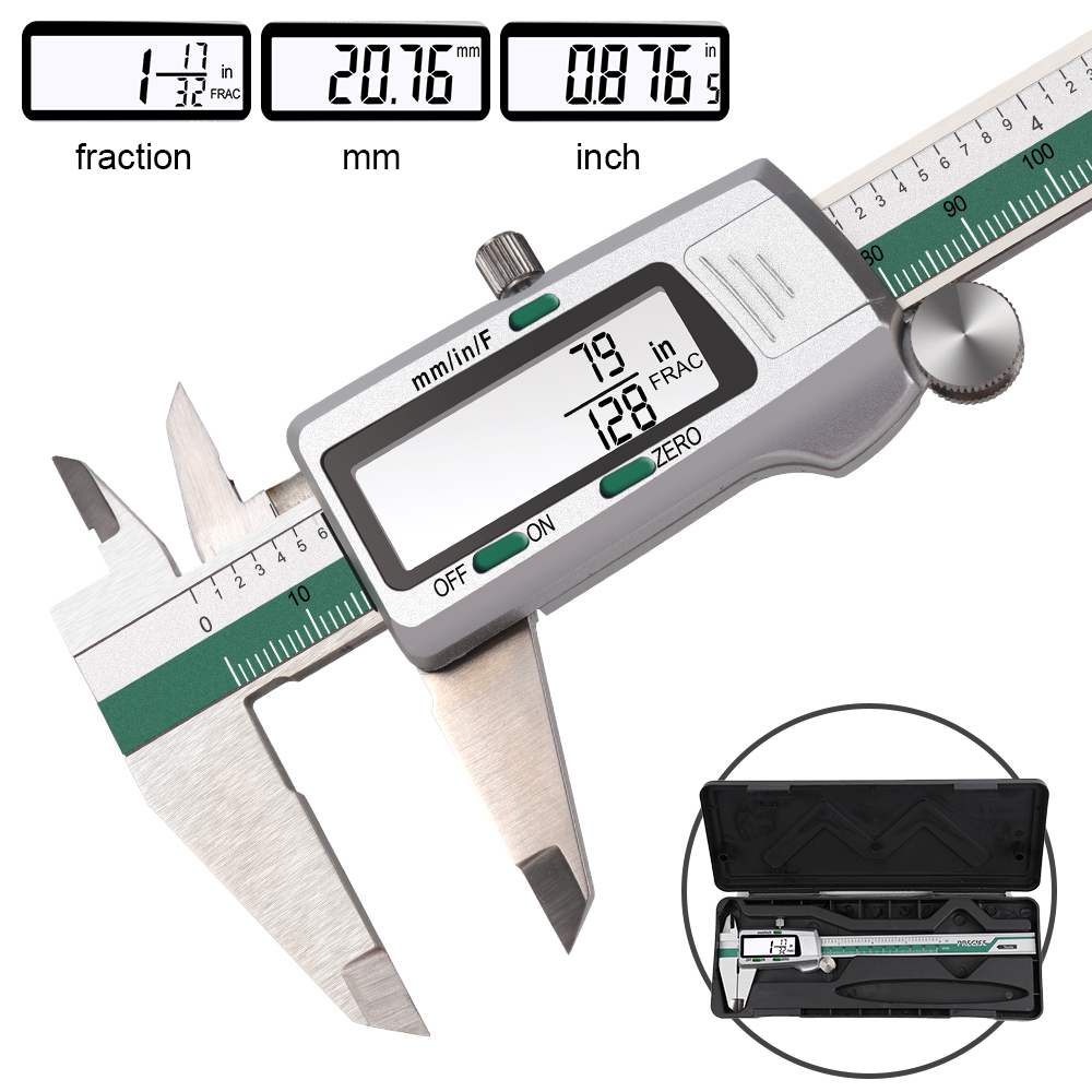 Digital Caliper 150Mm Stainless Steel - สแตนเลสสตีลความแม่นยําสูงอิเล็กทรอนิกส์ LCD Digital Display สไลด์ Caliper