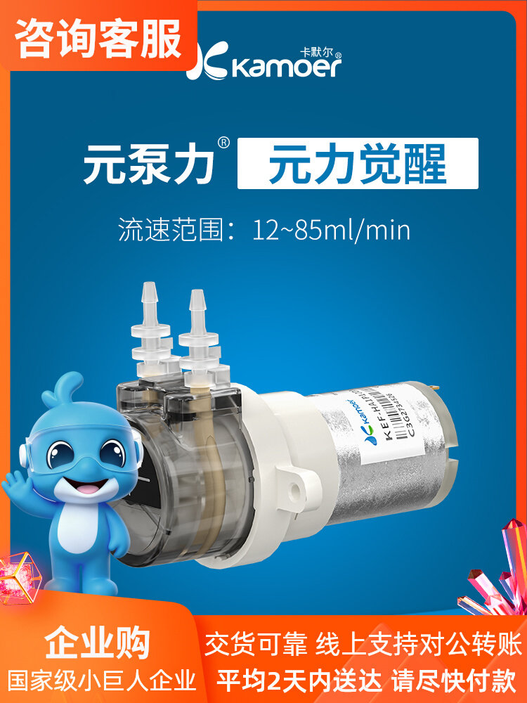 Mini Peristaltic Pump 12V - ปั๊มเพอริสตัลติกไฟฟ้า Kamler 12V ขนาดเล็ก แบบดูดน้ำเองได้ ปั๊มน้ำแบบเกียร์ขับเคลื่อน
