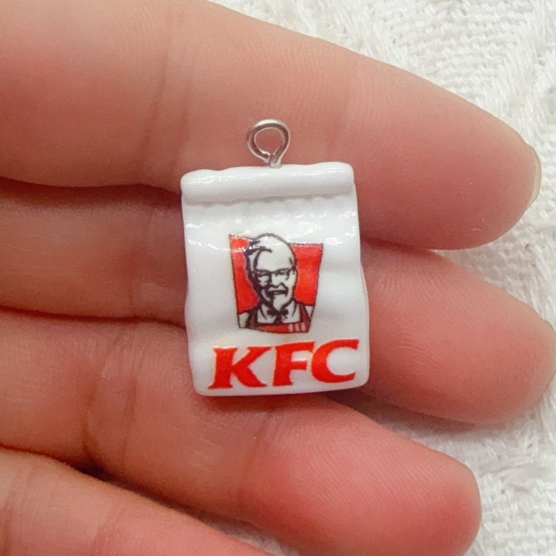 พวงกุญแจถุงอาหารเรซิ่นลายการ์ต - Packaging บทวิจารณ์และราคา