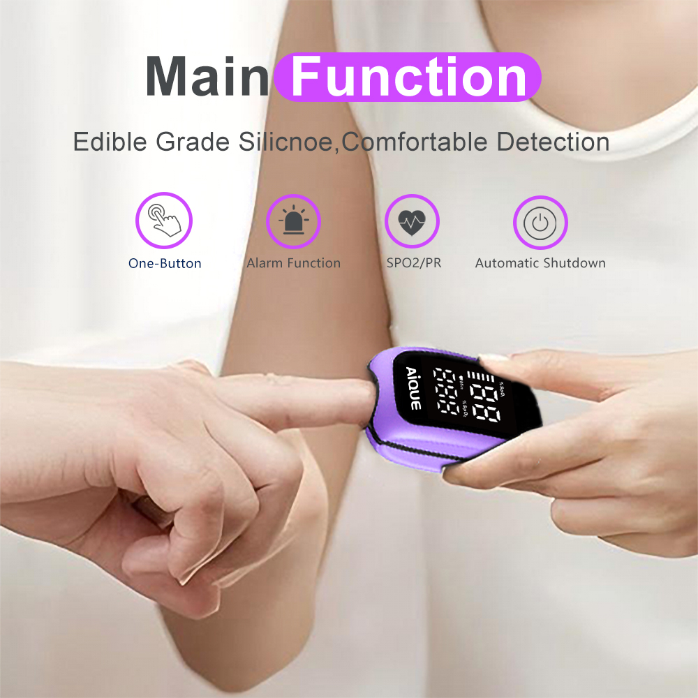 AiQUE สีม่วง Oximeter แบบชาร์จ - Pulse Oximeter Fingertip Rechargeable บทวิจารณ์และราคา