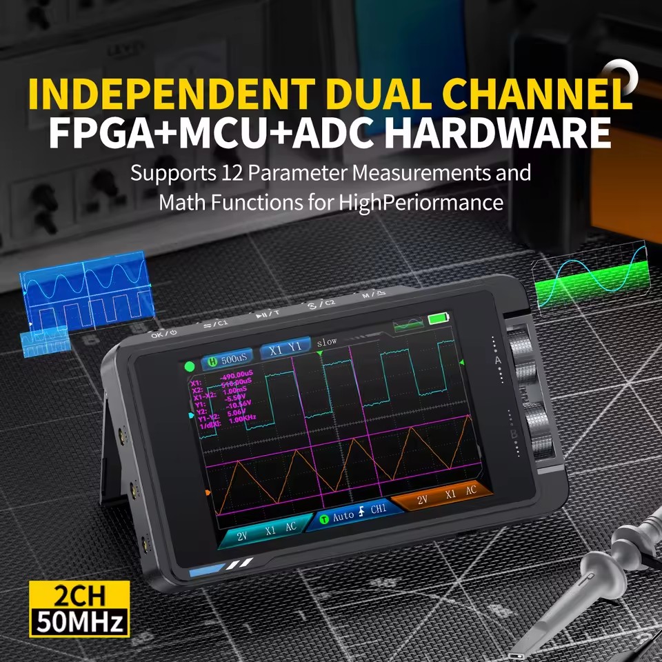 FNIRSI DS215H ออสซิลโลสโคปแบบพ - Fnirsi Digital Oscilloscope Handheld บทวิจารณ์และราคา