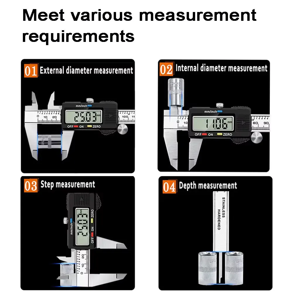 คาลิเปอร์ดิจิตอลความแม่นยำสูง  - Digital Caliper 150Mm Stainless Steel บทวิจารณ์และราคา