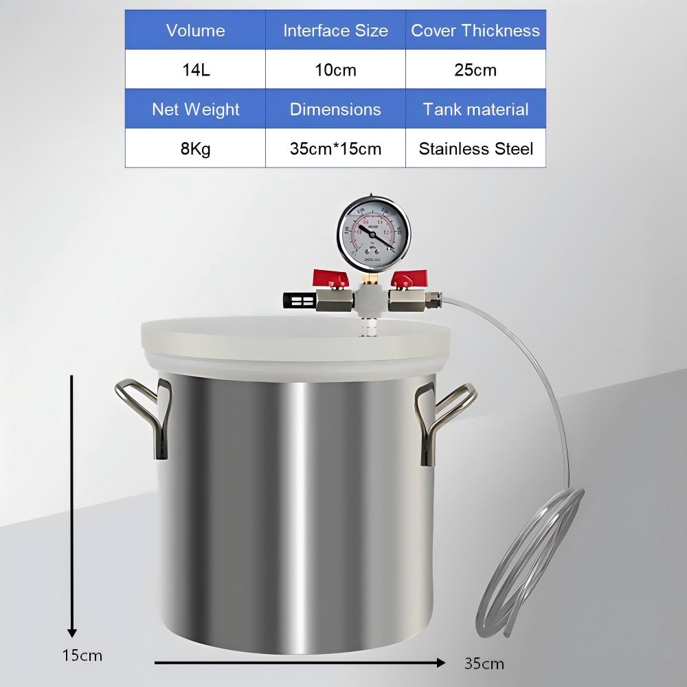 ถังสุญญากาศสแตนเลส 4/5/9 แกลลอ - Vacuum Chamber Kit With Pump บทวิจารณ์และราคา