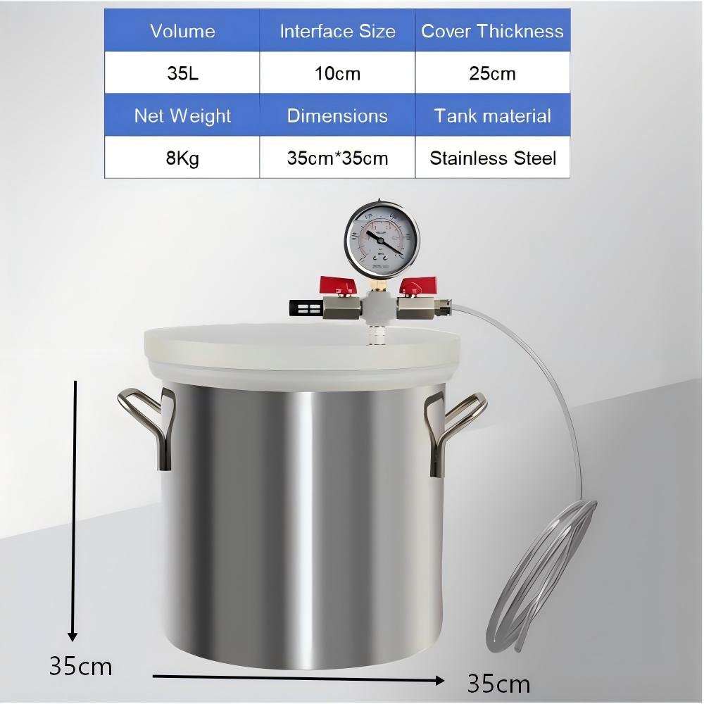 ถังสุญญากาศสแตนเลส 4/5/9 แกลลอ - Vacuum Chamber Kit With Pump บทวิจารณ์และราคา