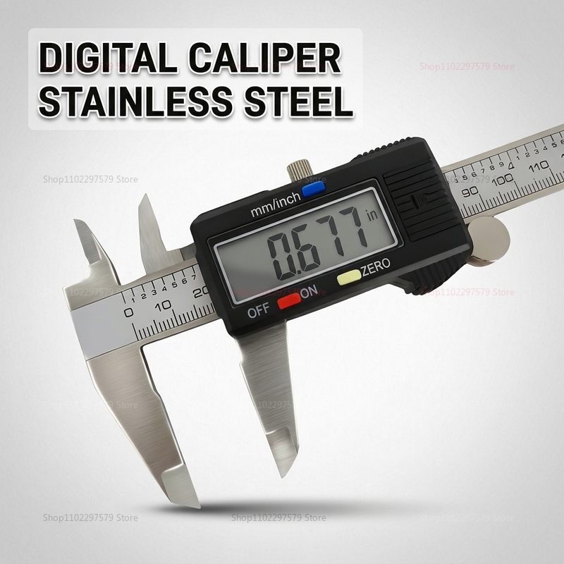 คาลิปเปอร์ดิจิตอลสแตนเลส 0-150 - Digital Caliper 150Mm Stainless Steel บทวิจารณ์และราคา