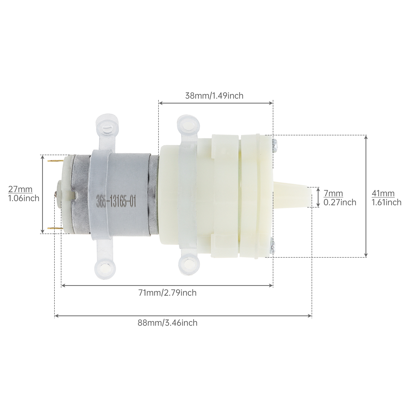 Micro ปั๊มน้ํา 365 DC มอเตอร์  - Mini Peristaltic Pump 12V บทวิจารณ์และราคา