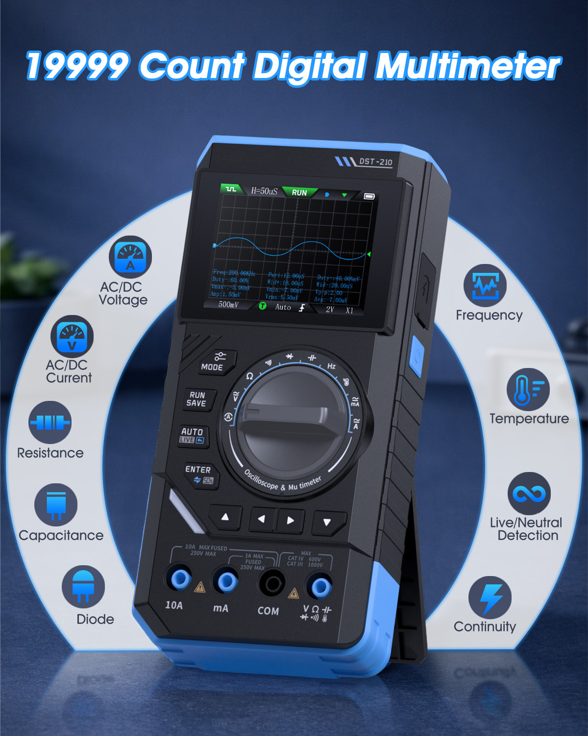 FNIRSI DST-210 ออสซิลโลสโคปแบบ - Fnirsi Digital Oscilloscope Handheld บทวิจารณ์และราคา