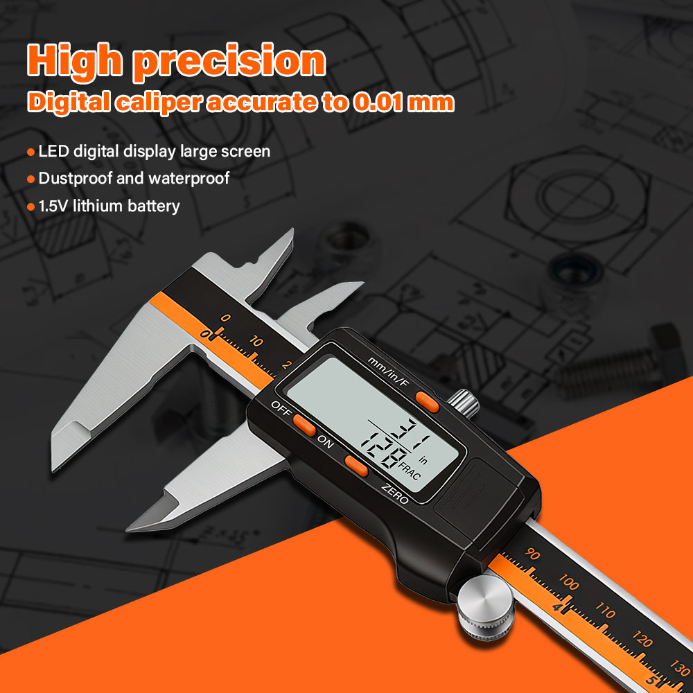 เครื่องวัดระยะดิจิตอลสแตนเลส N - Digital Caliper 150Mm Stainless Steel บทวิจารณ์และราคา