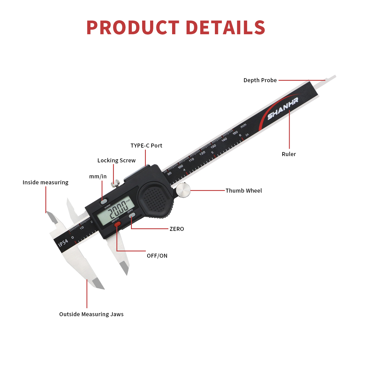 เวอร์เนียร์คาลิปเปอร์อิเล็กทรอ - Digital Caliper 150Mm Stainless Steel บทวิจารณ์และราคา