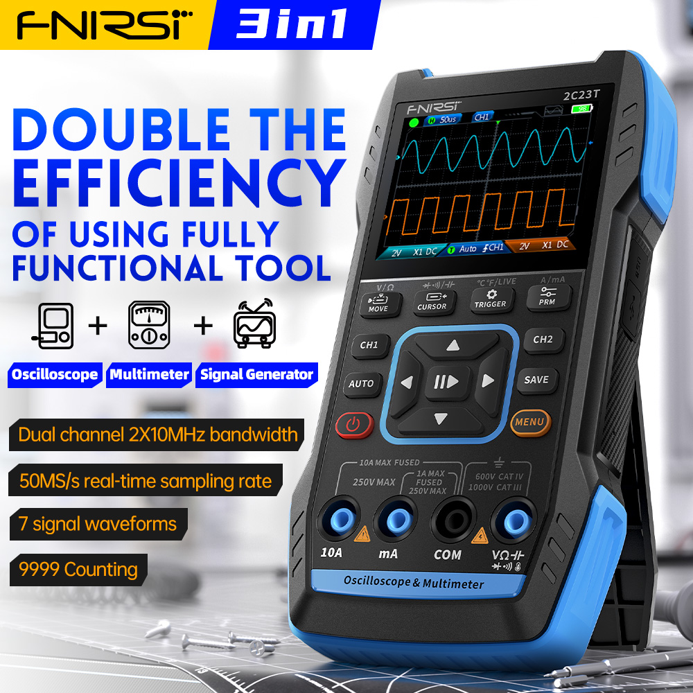 2C23T ออสซิลโลสโคปดิจิตอล 3-in - Fnirsi Digital Oscilloscope Handheld บทวิจารณ์และราคา