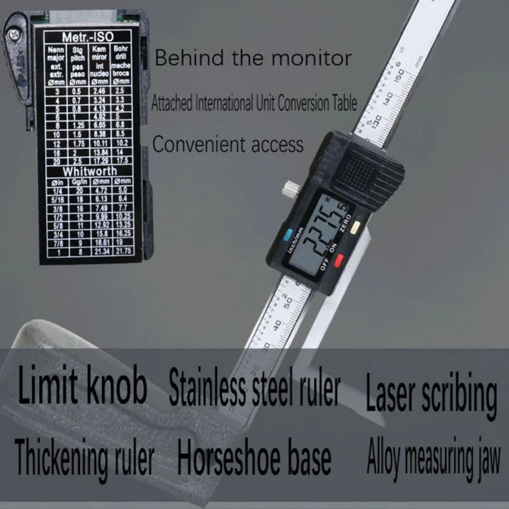 ไม้บรรทัดวัดความสูงดิจิตอล0-15 - Digital Caliper 150Mm Stainless Steel บทวิจารณ์และราคา