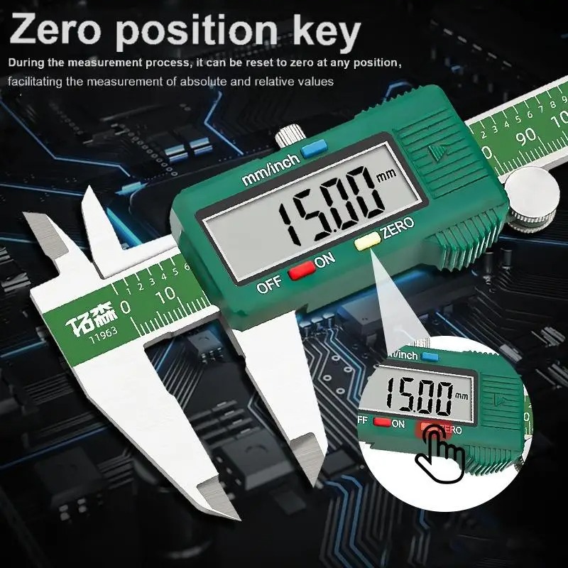 คาลิปเปอร์ดิจิตอลขนาดเล็กความแ - Digital Caliper 150Mm Stainless Steel บทวิจารณ์และราคา