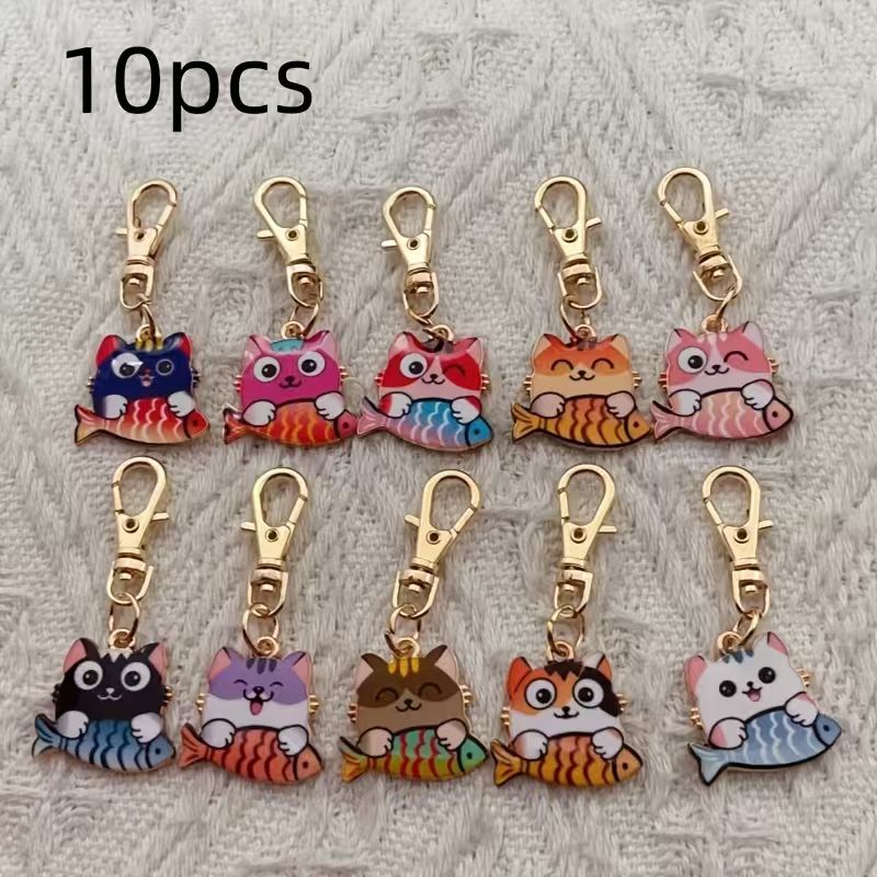 พวงกุญแจแมวลายพิมพ์โลหะผสม 10  - Packaging บทวิจารณ์และราคา