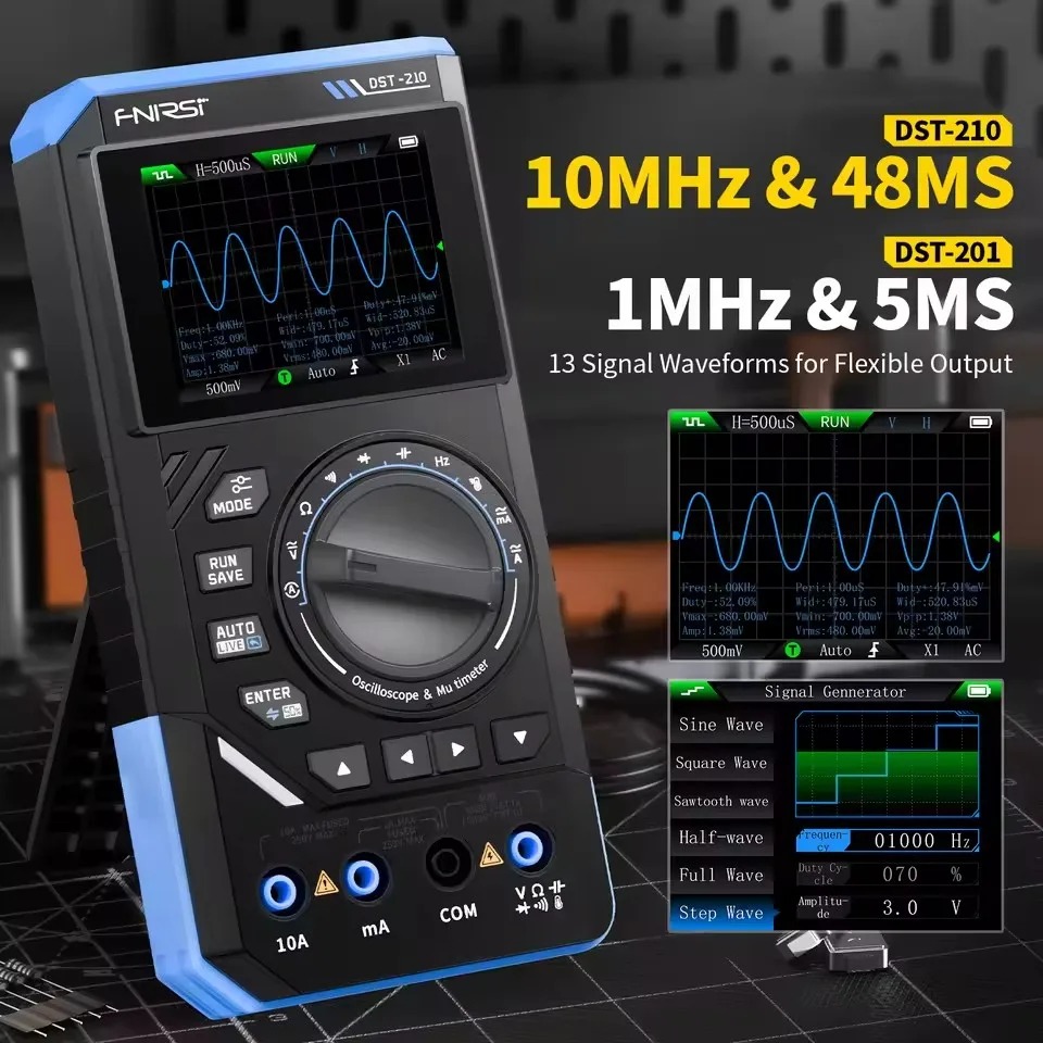 มัลติมิเตอร์ดิจิตอล DST210 3-i - Fnirsi Digital Oscilloscope Handheld บทวิจารณ์และราคา